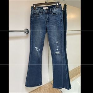 Flare women jeans mid rise